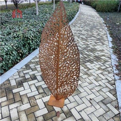 Život na travnjaku Art Corten Steel Leaf Sculpture