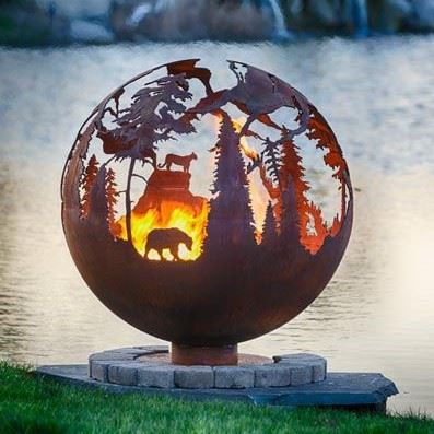 Outdoor Corten Steel Burner Firepit