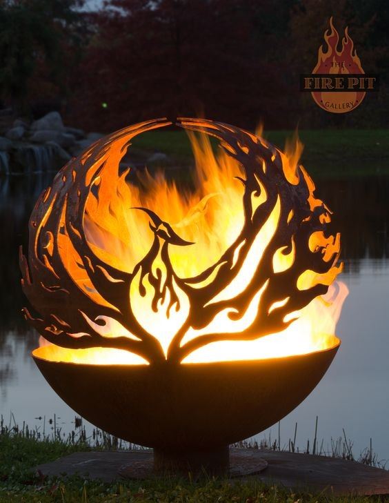 Outdoor Corten Steel Burner Firepit