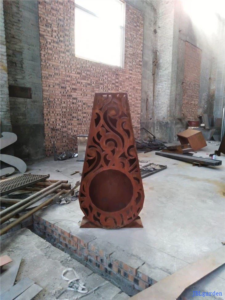 Vanjski Corten Steel Chiminea Fire Pit