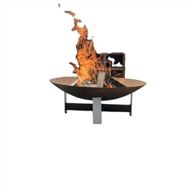 Corten Steel Fire Bowl And Bbq