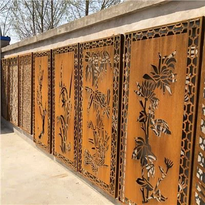 Corten Steel Privacy Art Metal Screens Panels