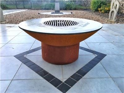 Corten Steel Okrugla vrtna ložišta sa roštiljem