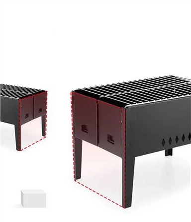 Prijenosni sklopivi roštilj na drveni ugljen