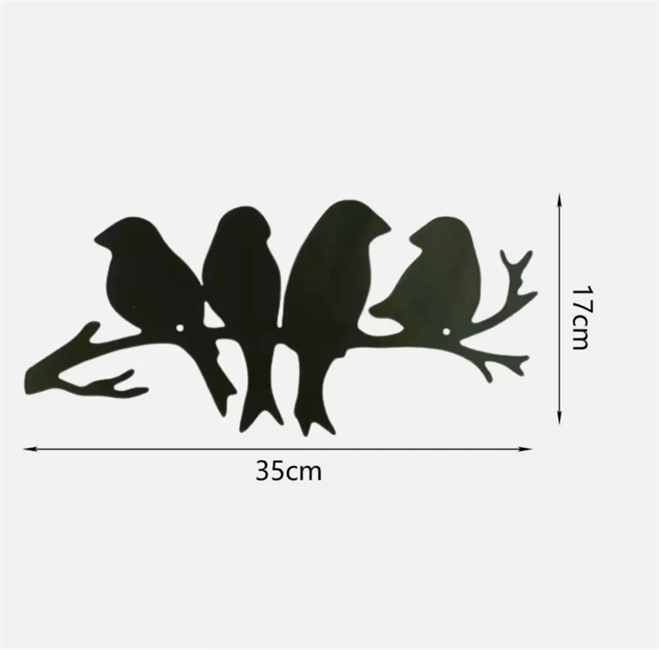 Black Bird Metal Wall Decor