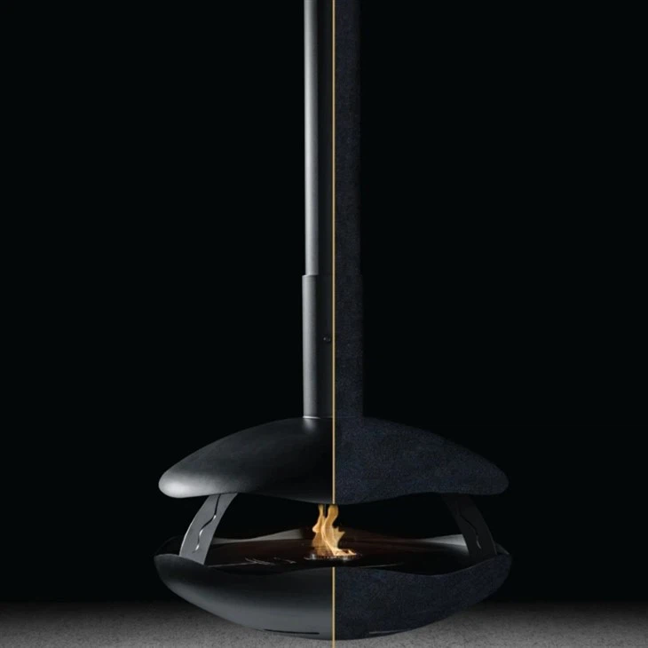 Deroctive Metal Suspended Bioethanol Fireplace