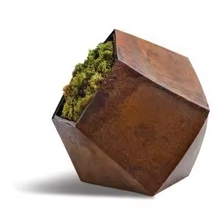 Faceted Corten Steel Planter