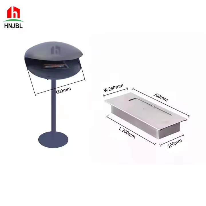 Indoor Black Ethanol Fireplace