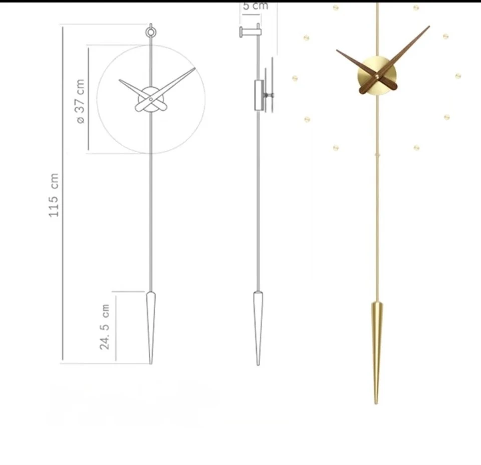 Metal Home Wall Clock Decoration