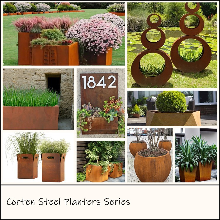 Rust Corten Steel Flower Pot Metal Corten Pot Rust Corten Steel Flower Pot Metal Corten Pot