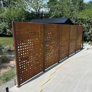 Vanjski Corten čelični zidni ekran