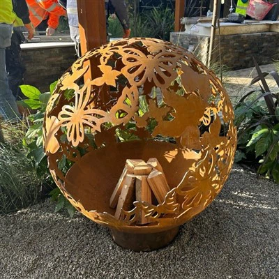 Sfera za sagorijevanje drveta Firebowl of Corten Steel